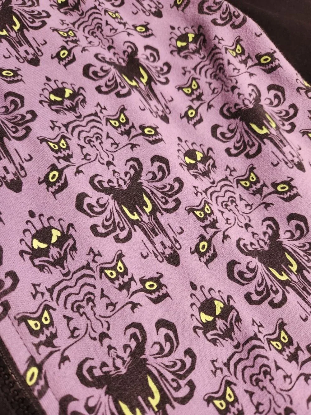 Disney Parks Haunted Mansion Wallpaper One Piece Jumpsuit Zip Pajamas-ADULTLARGE - Picture 8 of 10